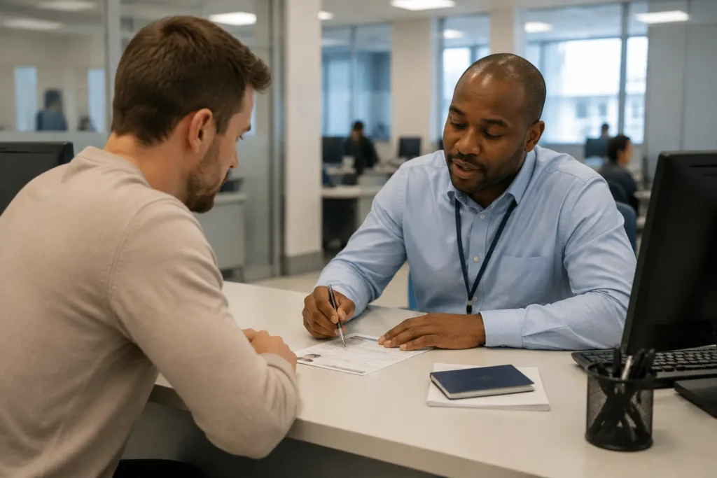 Expat asking authorities about driving requirements